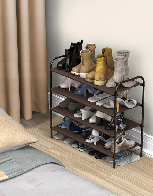 Load image into Gallery viewer, 4-Tier Shoe Rack Storage Organizer, Bronze
