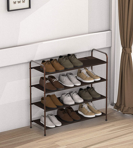 4-Tier Shoe Rack Storage Organizer, Bronze