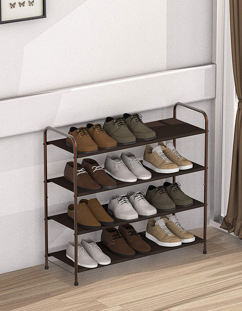 Load image into Gallery viewer, 4-Tier Shoe Rack Storage Organizer, Bronze
