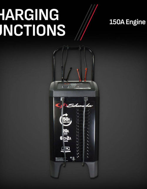 Load image into Gallery viewer, Wheeled Automatic 150A Car Battery Charger and Engine Starter, 20A Boost, 12V for Power Sport, Auto, Marine Batteries
