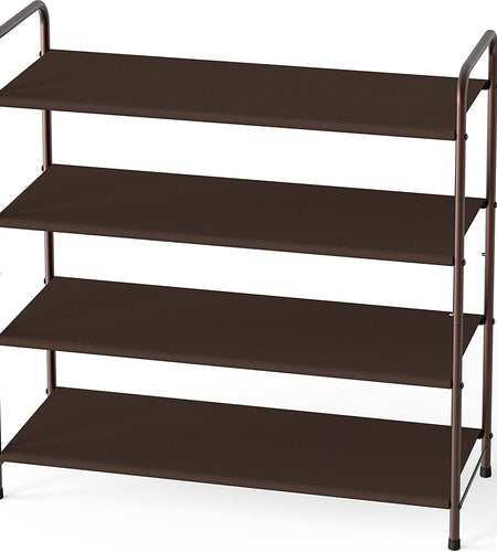 4-Tier Shoe Rack Storage Organizer, Bronze