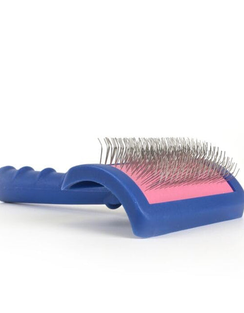 Load image into Gallery viewer, Tuffer than Tangles Slicker Brush for Dog Grooming with Long, Regular Pins, Medium Size, Perfect for Doodle Breeds, Angled Pins for Dematting, Remove Undercoat, Comfort Grip Handle
