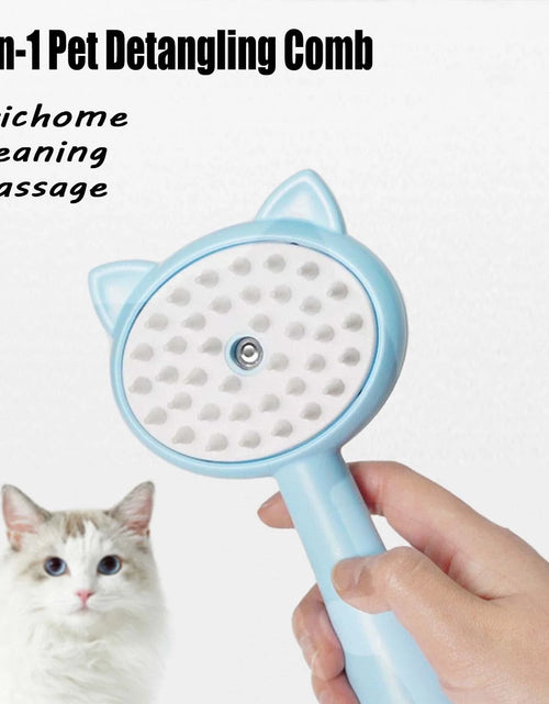Load image into Gallery viewer, Cat Brush - 3 In1 Cat Steamy Brush, Cat Steamy Brush, Cat Steamer Brush for Massage 2024 New Self Cleaning Steam Cat Brush 3 in 1 Cat Comb for Long &amp; Short Haired Cats Dog Massage Removal
