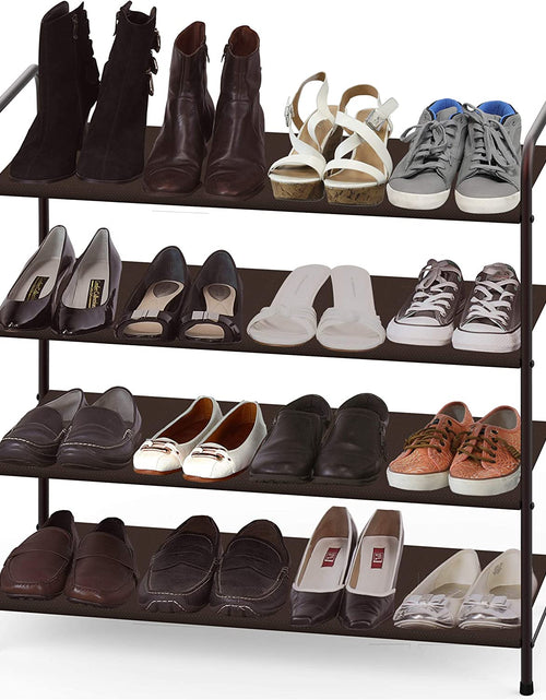 Load image into Gallery viewer, 4-Tier Shoe Rack Storage Organizer, Bronze
